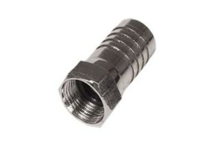 złącze F zaciskane SPACE na kabel RG6 z gumką