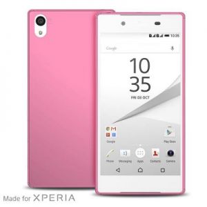 PURO Ultra Slim \\"0.3\\" Cover - Zestaw etui + folia na ekran Sony Xperia Z5 (różowy)