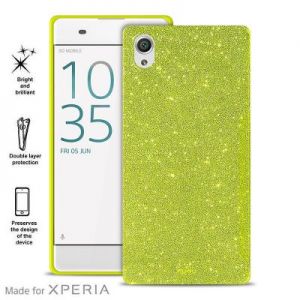 PURO Glitter Shine Cover MFX - Etui Sony Xperia XA (Lime Green)