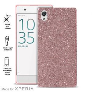 PURO Glitter Shine Cover MFX - Etui Sony Xperia XA (Rose Gold)
