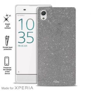 PURO Glitter Shine Cover MFX - Etui Sony Xperia XA (Silver)