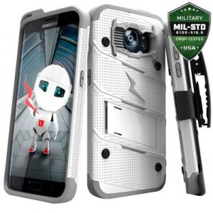 Zizo Bolt Cover - Pancerne etui Samsung Galaxy S7 edge (biały/szary)