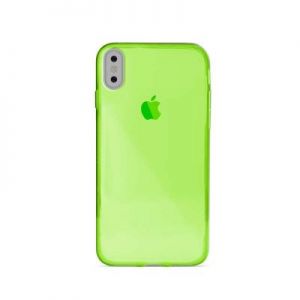 PURO 0.3 Nude - Etui iPhone X (Fluo Green)