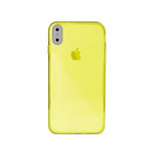 PURO 0.3 Nude - Etui iPhone X (Fluo Yellow)