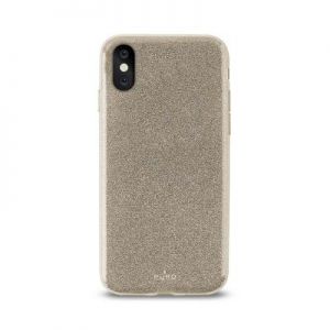 PURO Glitter Shine Cover - Etui iPhone X (Gold)