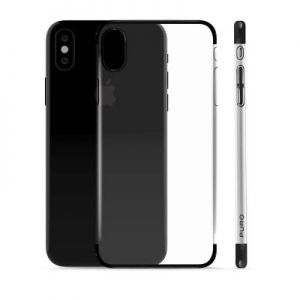 PURO Verge Crystal Cover - Etui iPhone X (czarny)